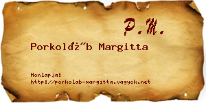 Porkoláb Margitta névjegykártya